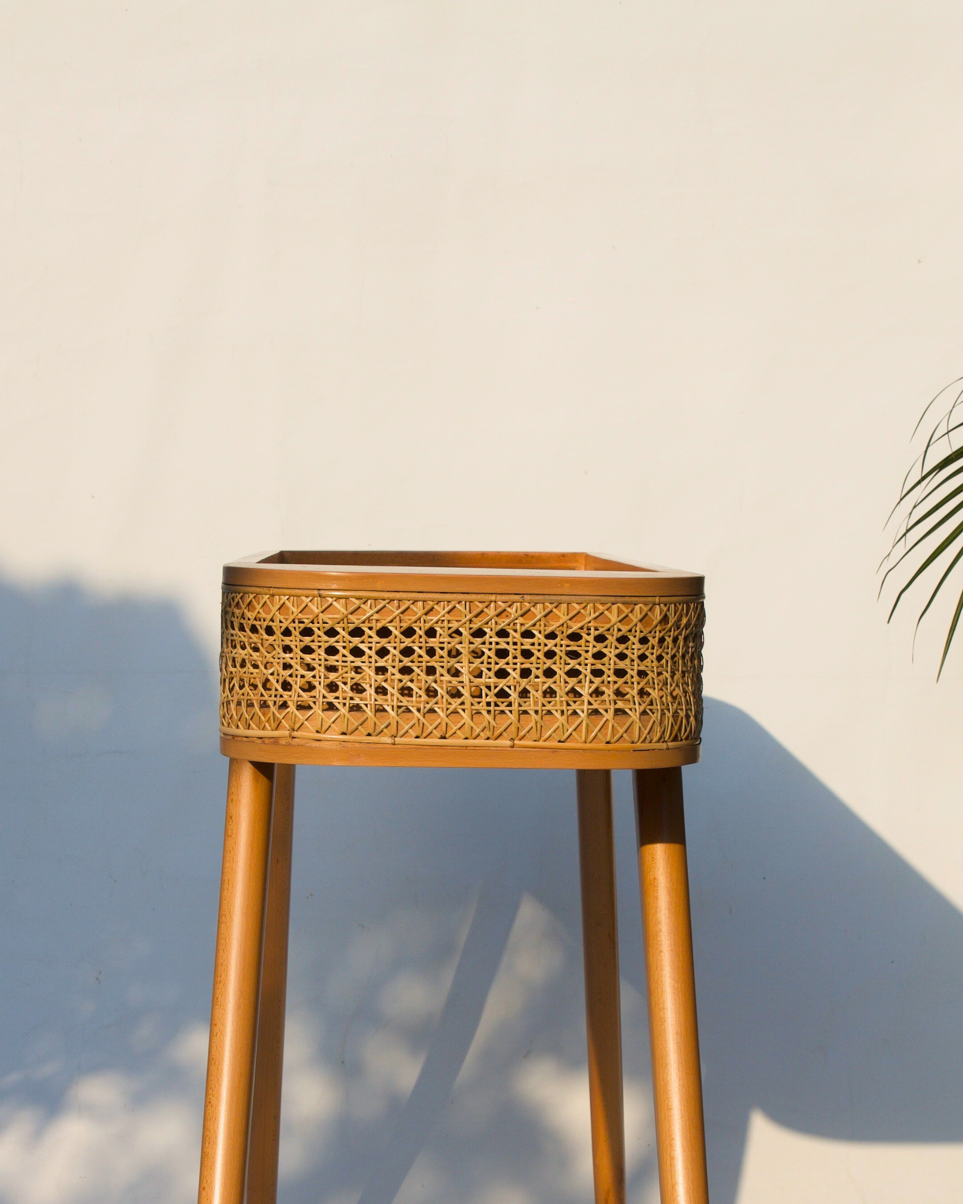 Cane Console Table