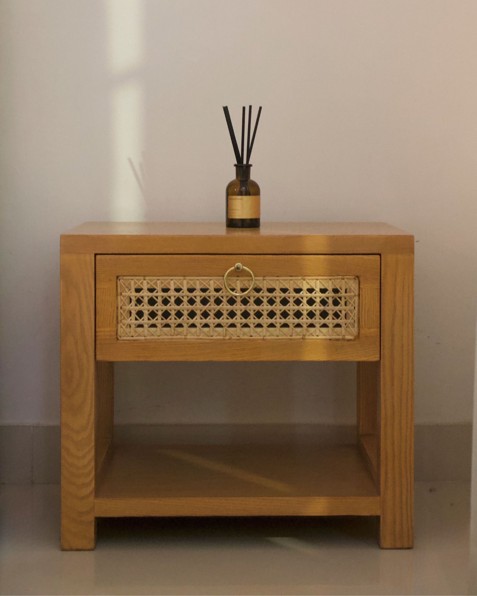 Boho Cane Side Table