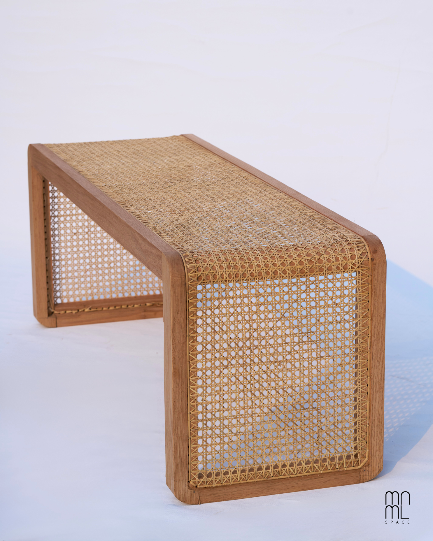 Ochre Cane Bench