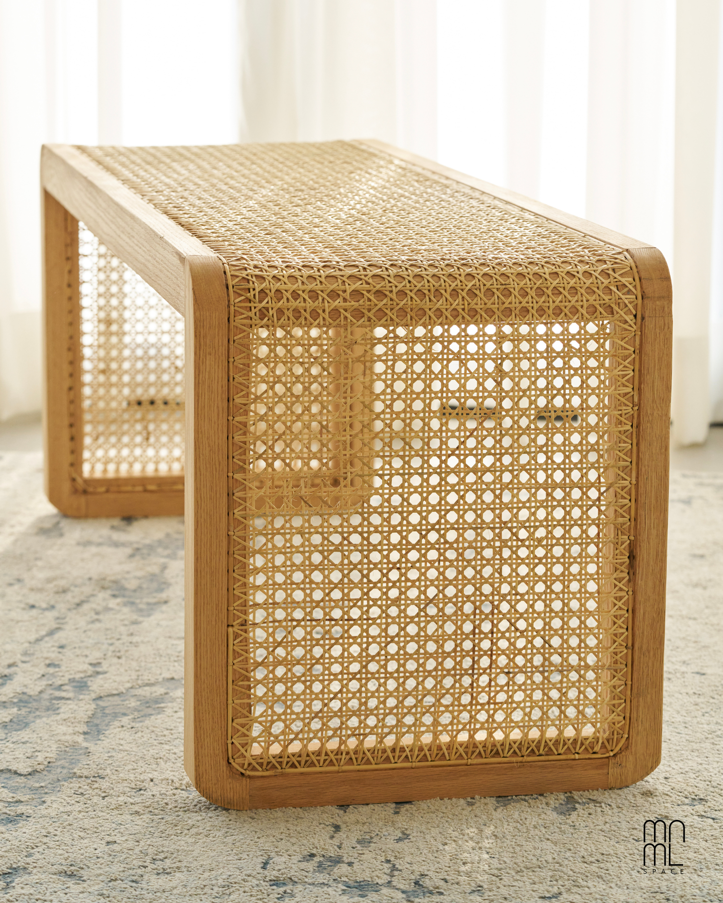 Ochre Cane Bench