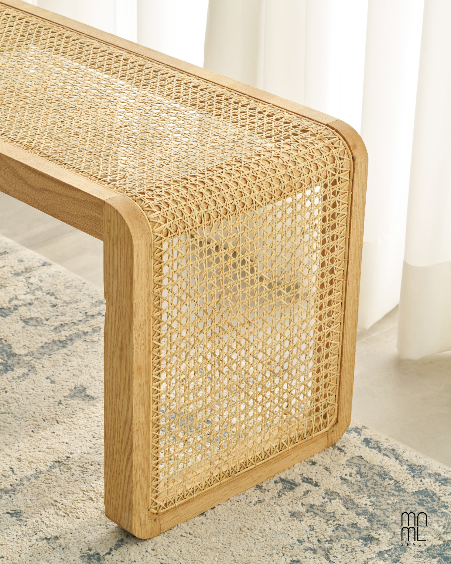 Ochre Cane Bench
