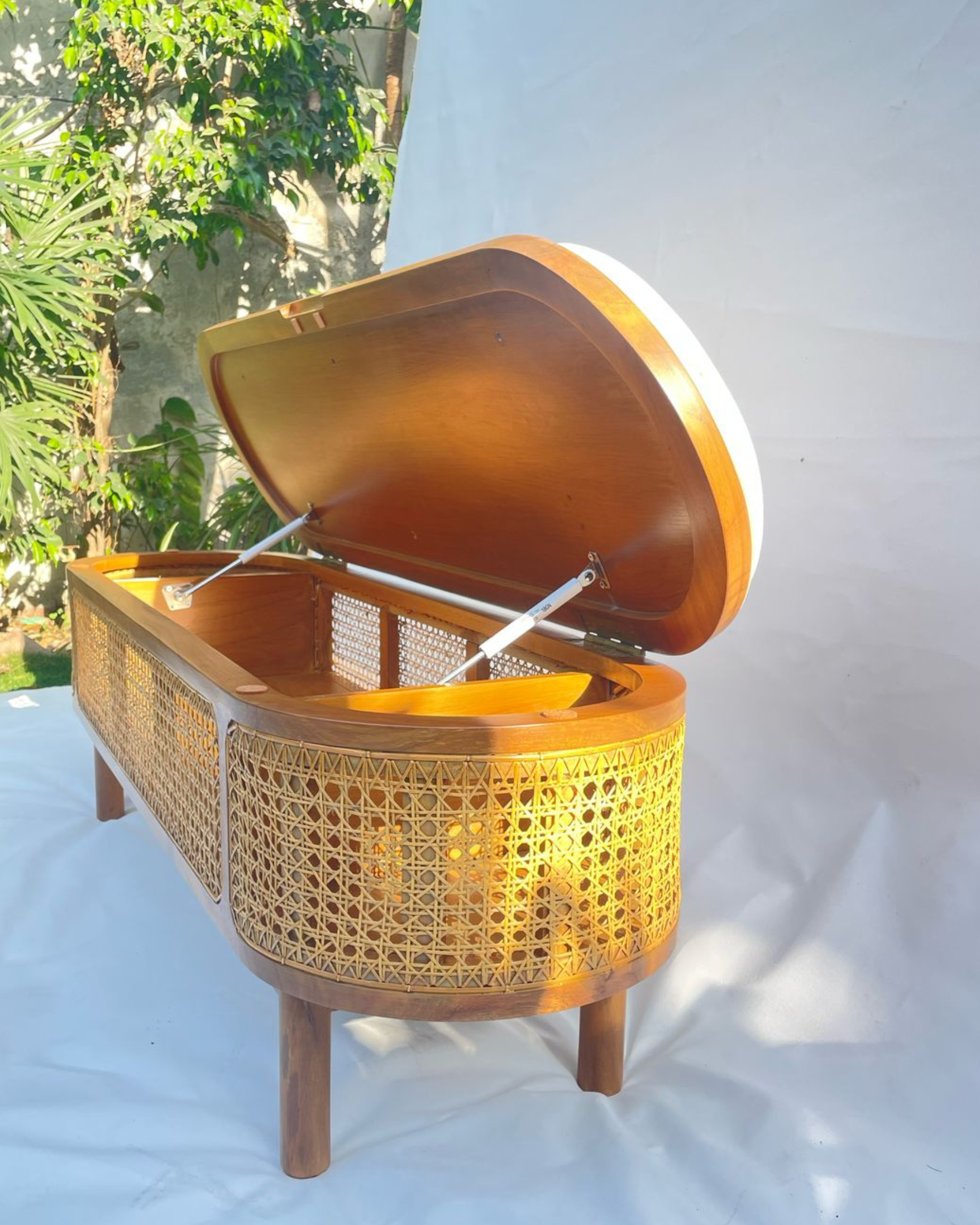 Cane Ottoman