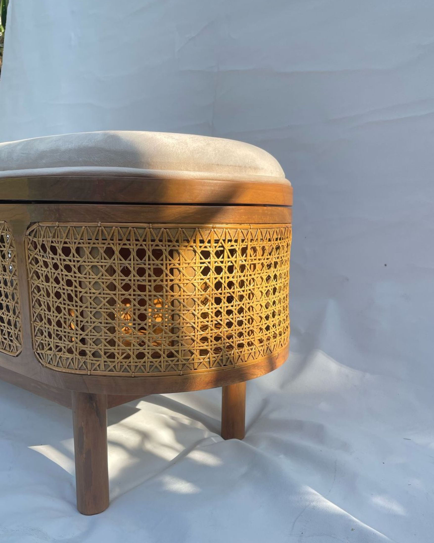 Cane Ottoman