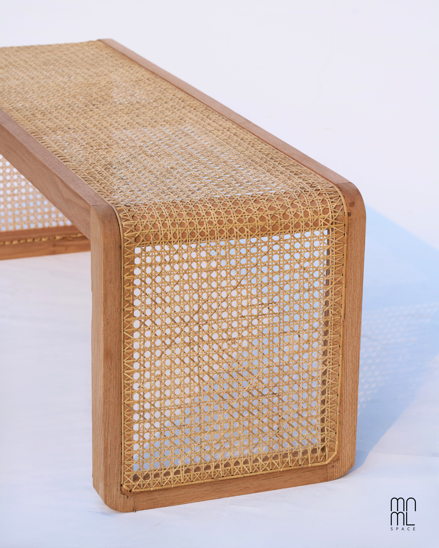 Ochre Cane Bench