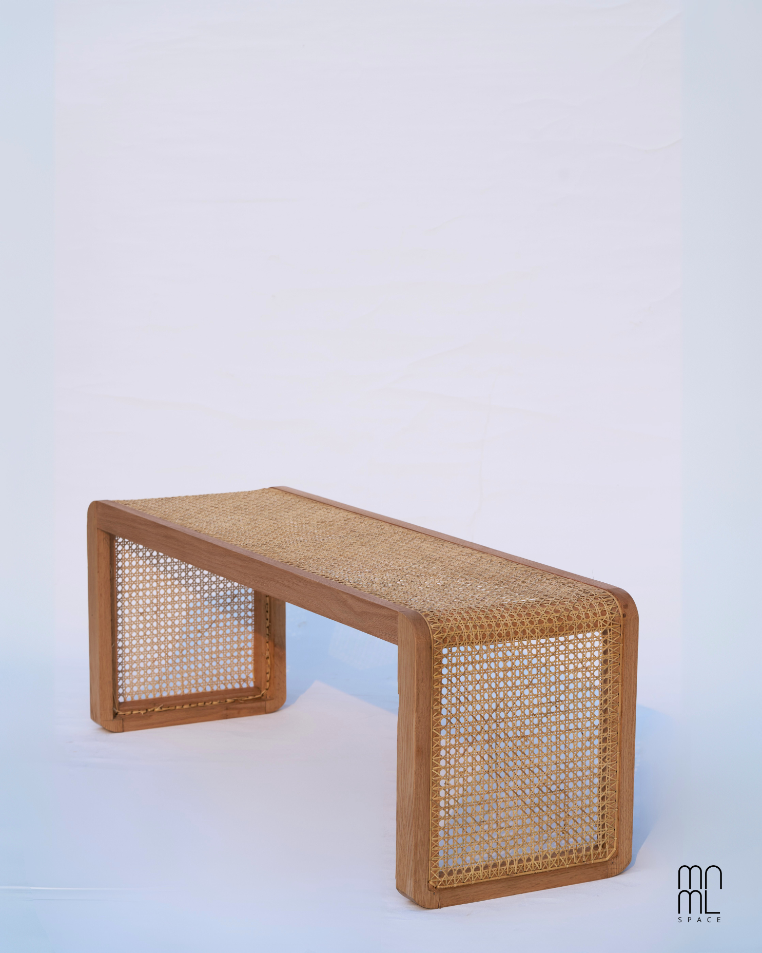Ochre Cane Bench