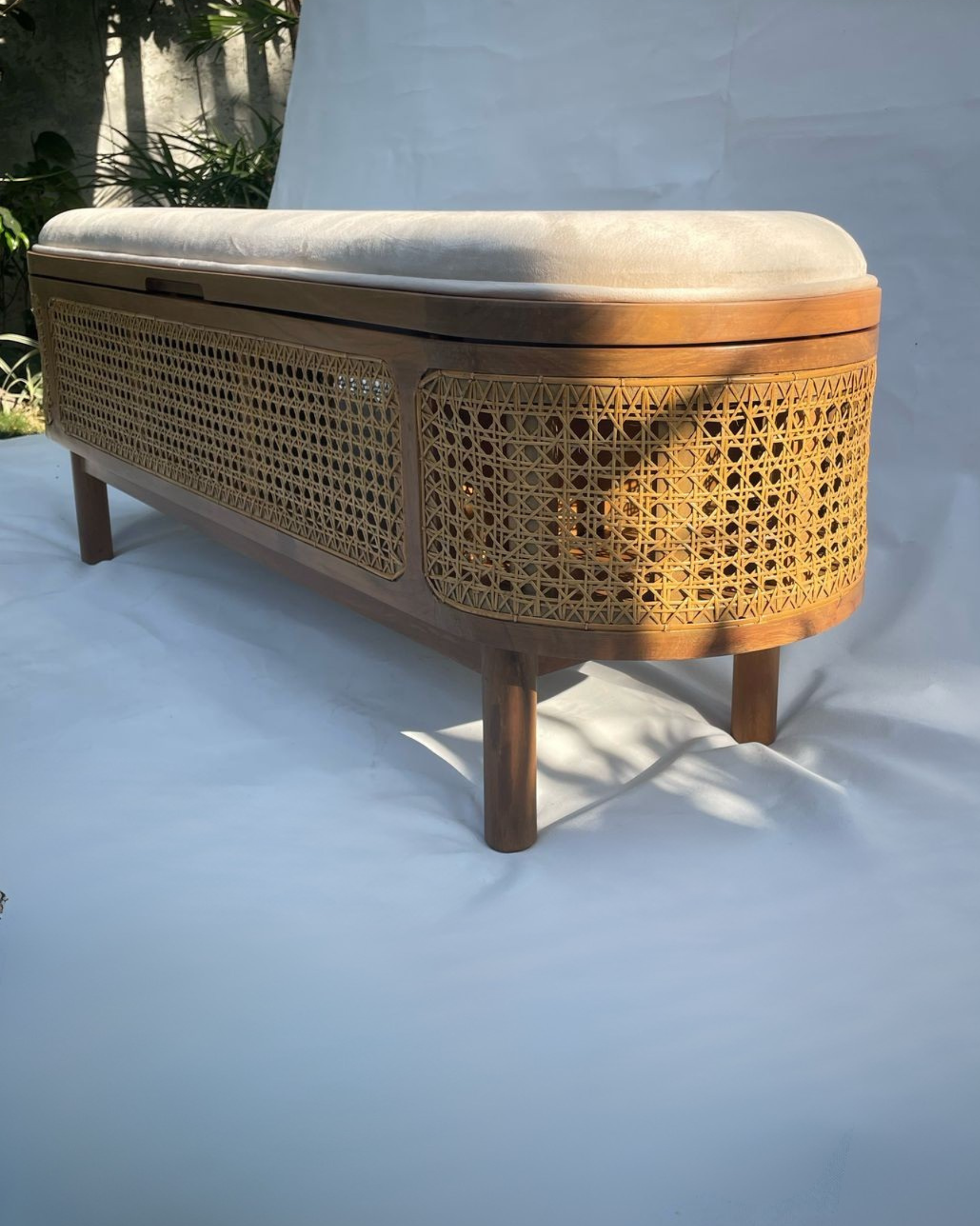 Cane Ottoman