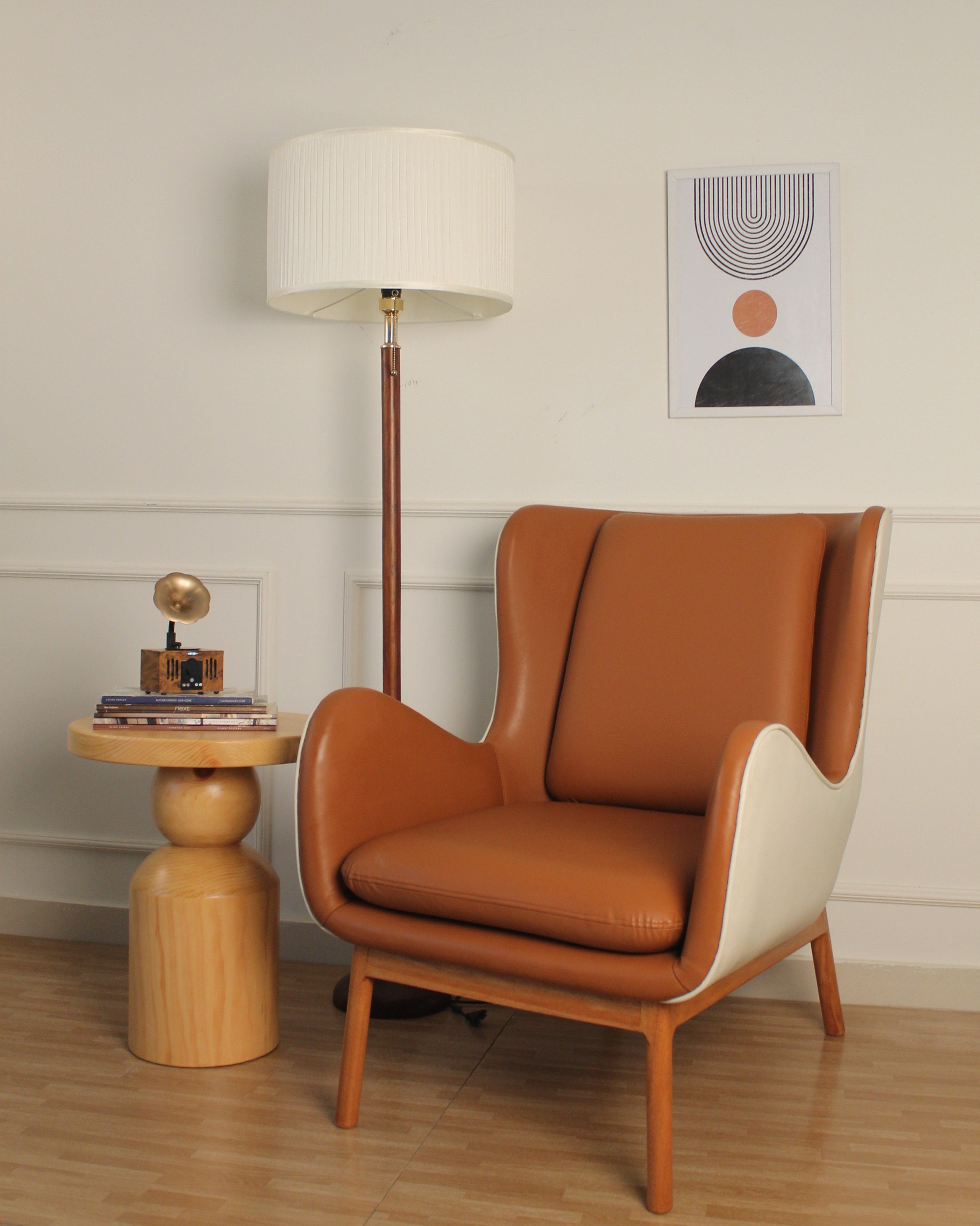 Wooden Minimal Wing Chair 